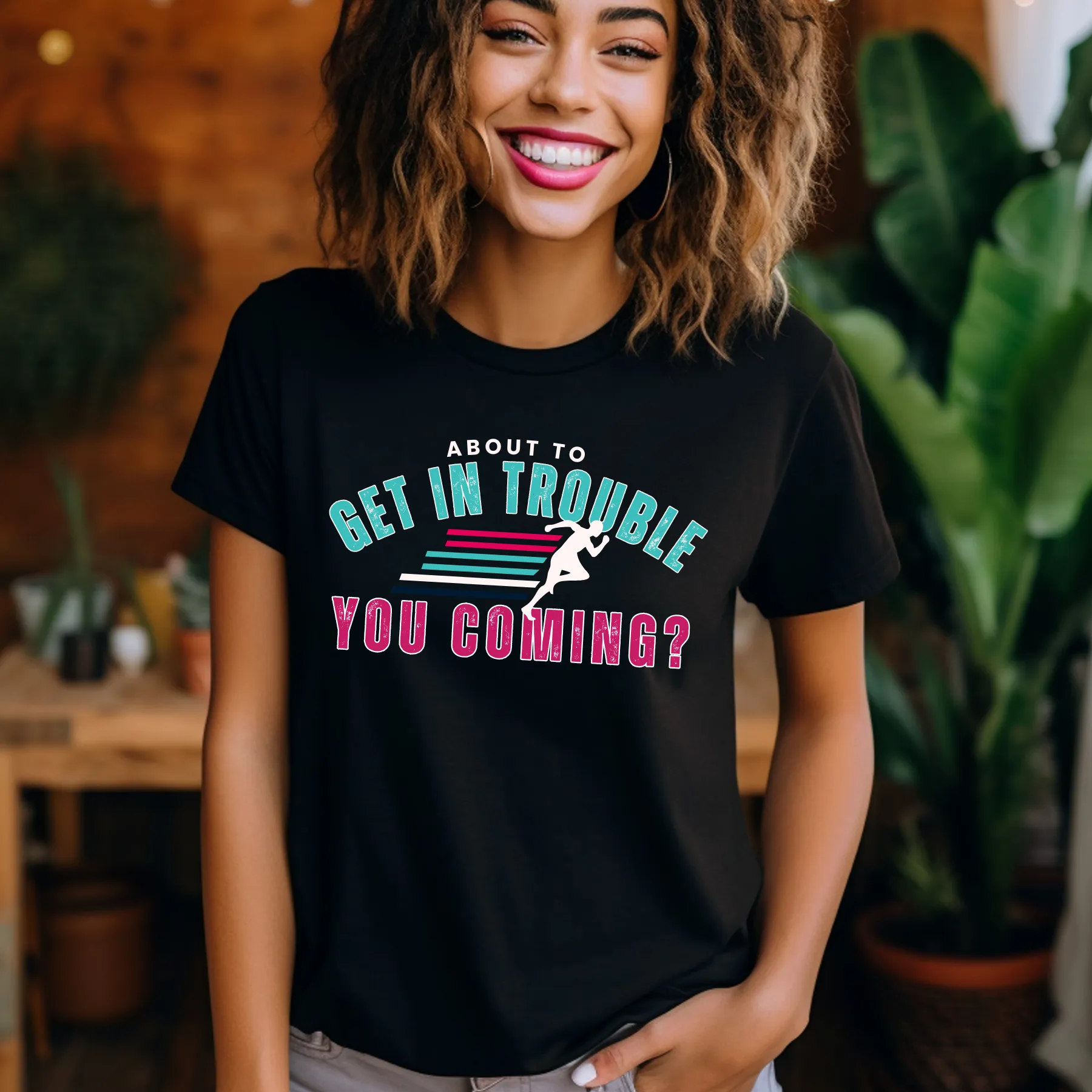 About to Get In Trouble Women's Bella Canvas T-Shirt