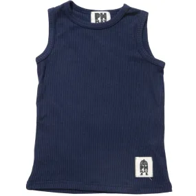 Ami Soft Ribbed Tank | Navy