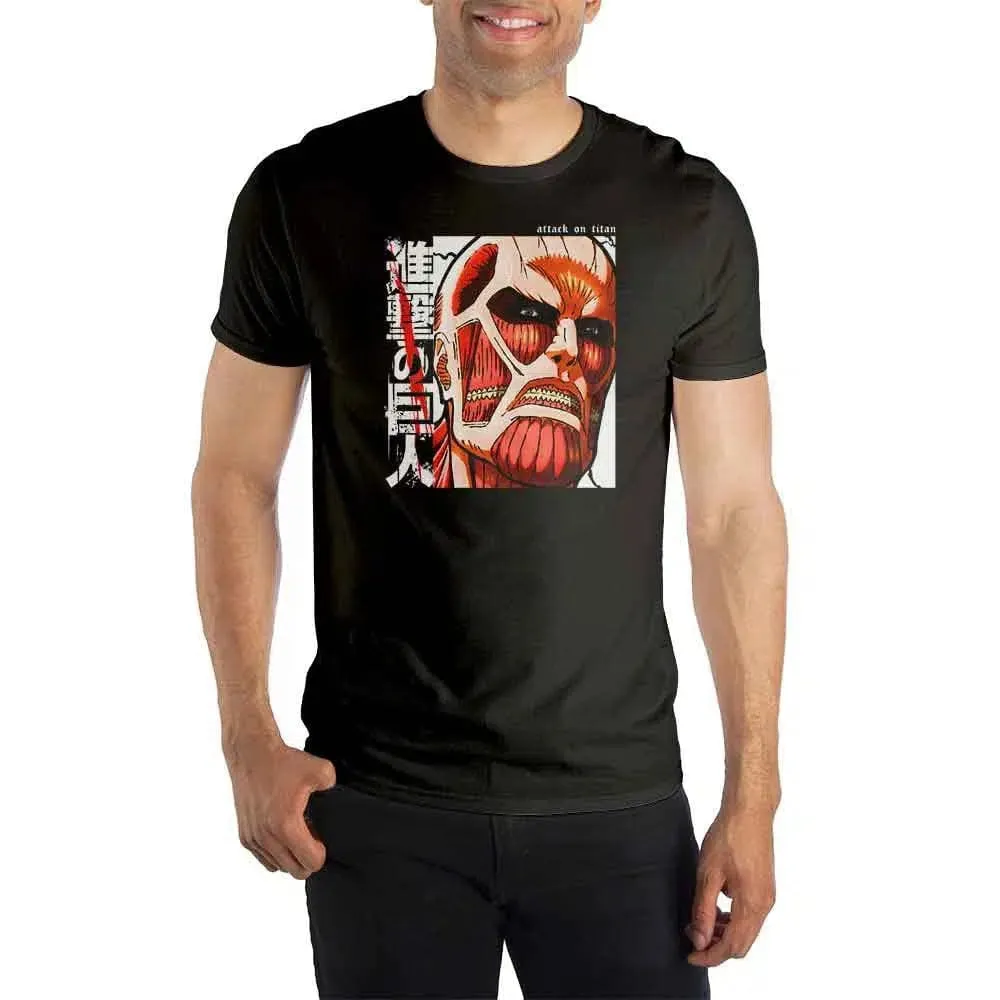 Attack on Titan - Bertolt Colossal Titan T-Shirt (Black, Unisex) - Bioworld