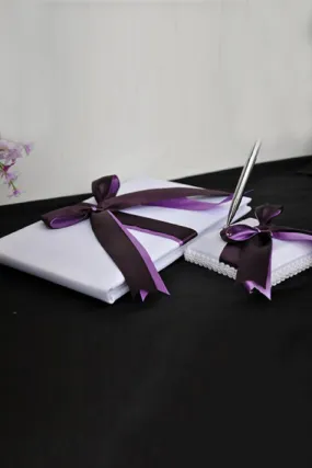 Bows Ribbons Guestbook & Pen Set