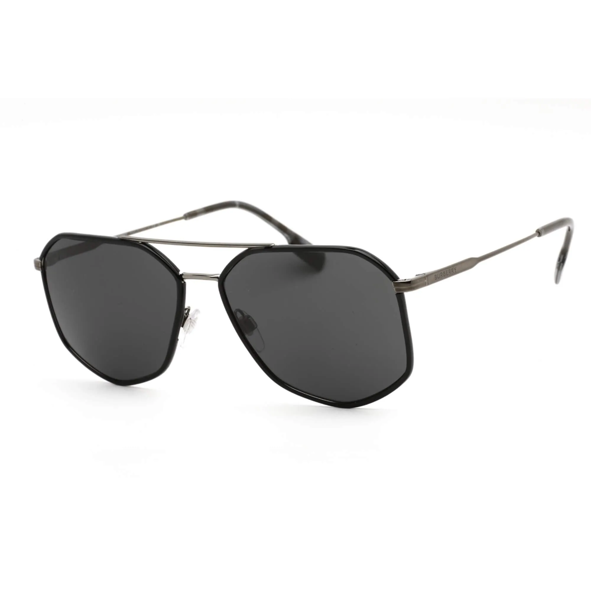 Burberry Men's Sunglasses - Black Metal Aviator Frame Dark Grey Lens | 0BE3139 114487