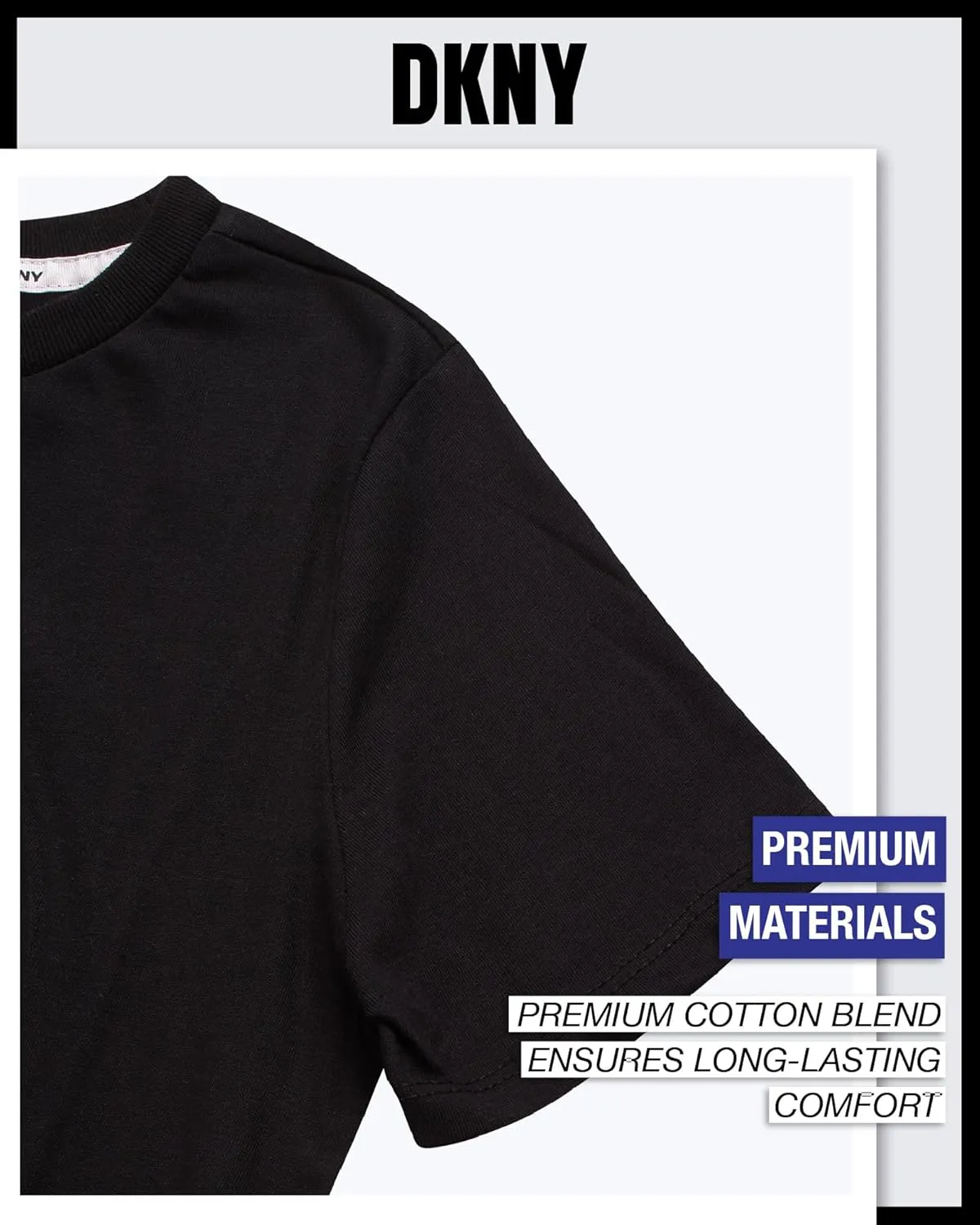 DKNY Boys' Graphic Tee - Soft and Breathable Classic Crewneck Short Sleeve Pullover T-Shirt for Boys (Sizes: 8-20)