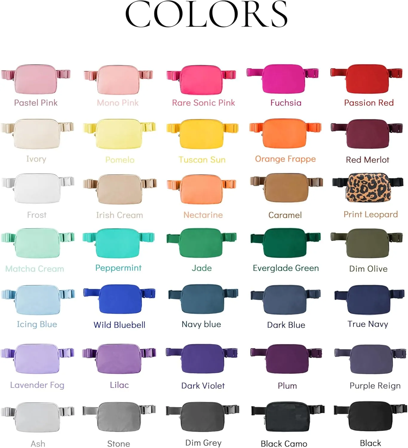 Fanny Pack Crossbody Bag Trendy Waterproof Small Sling Cross Body Purse for Women Men Fashion Waist Packs Mini Belt Pouch Chest Bum Hip Lulu Dupes Travel Vacation Running Black