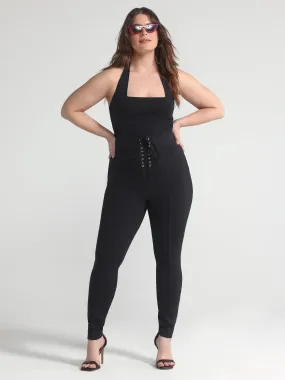 Fashion To Figure - Gracie Lace-up Ponte Knit Leggings