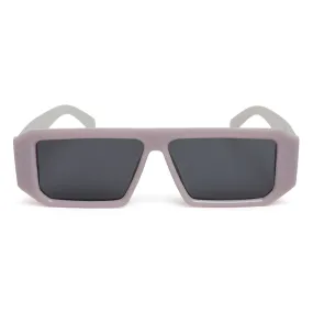Flat Bridge Rectangular Sunglasses