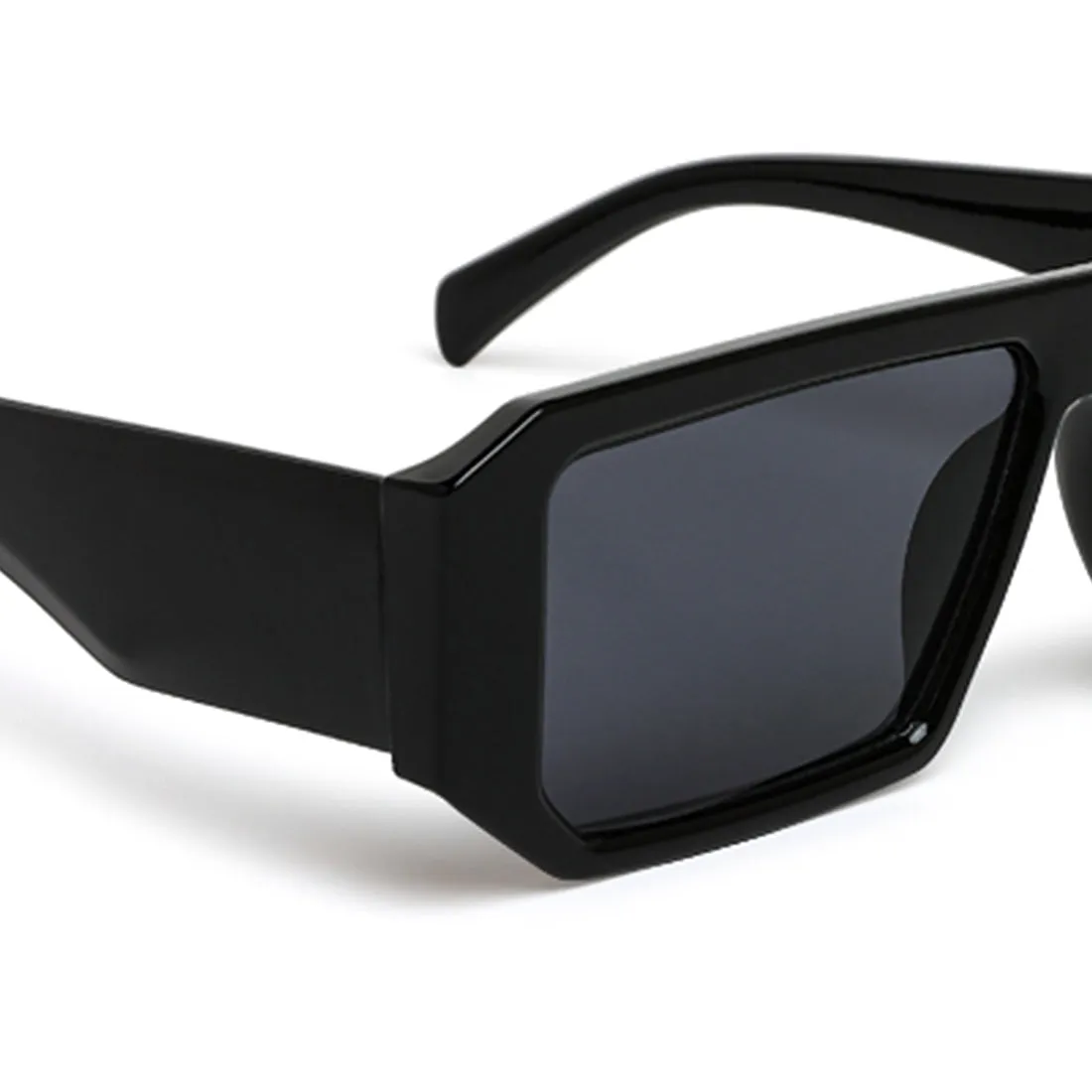 Flat Bridge Rectangular Sunglasses