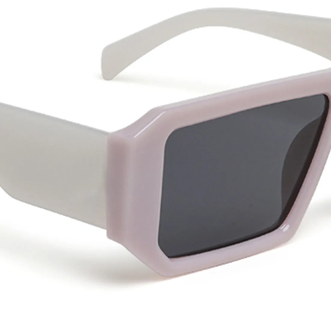 Flat Bridge Rectangular Sunglasses