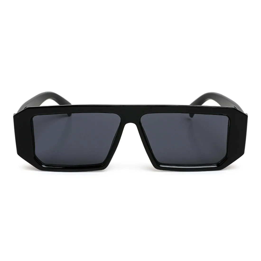 Flat Bridge Rectangular Sunglasses