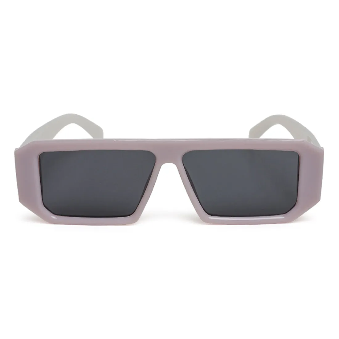 Flat Bridge Rectangular Sunglasses