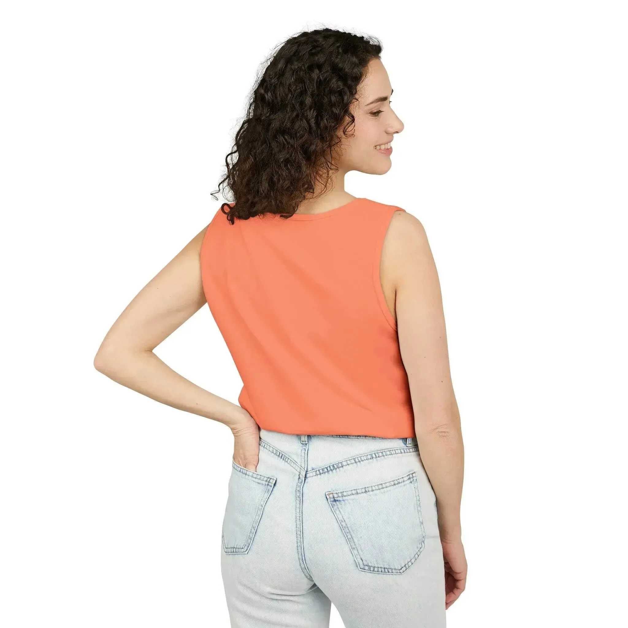 Funny Garfield Hang in Unisex Garment-Dyed Tank Top