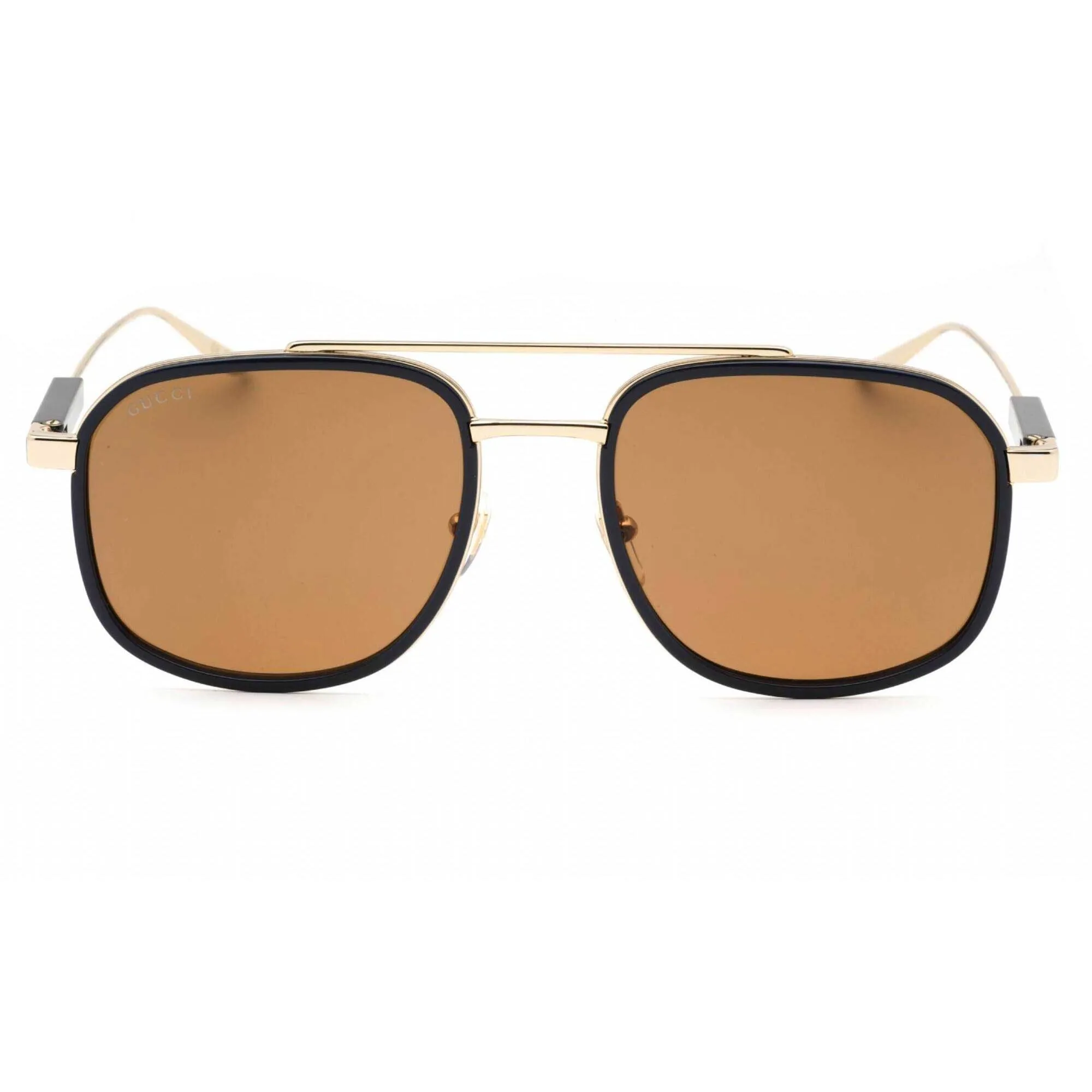 Gucci Men's Sunglasses - Black/Gold Full Rim Metal Frame | GG1310S 003