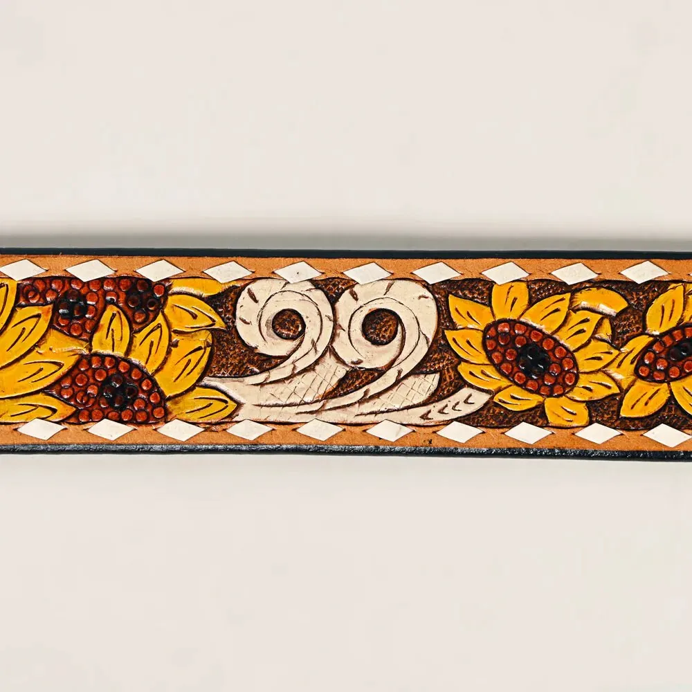 Hayfield Hand Tooled Leather Belt