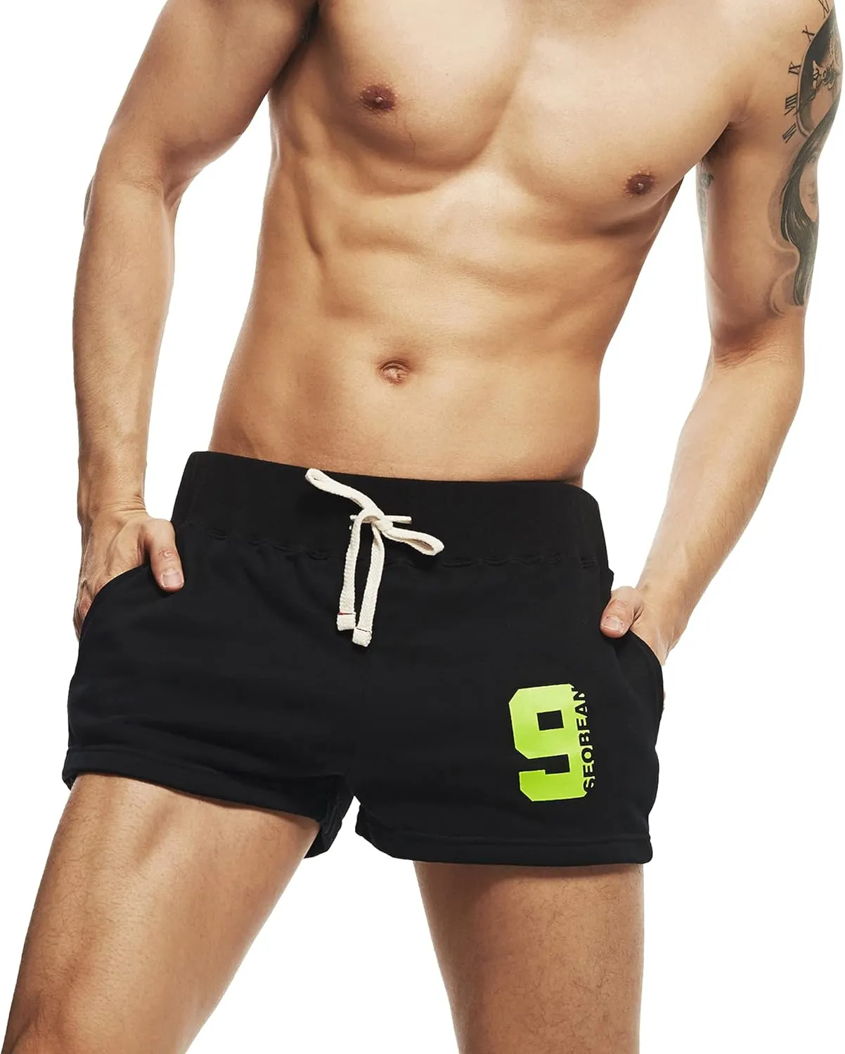 JOINFUN Men's 3 Inch Running Athletic Workout Shorts Soft Cotton Pajama Shorts Sleep Bottom