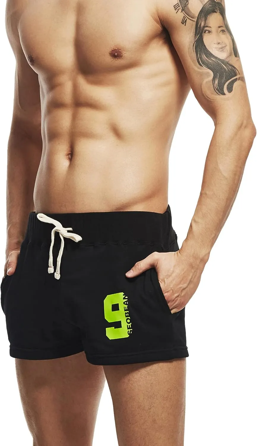 JOINFUN Men's 3 Inch Running Athletic Workout Shorts Soft Cotton Pajama Shorts Sleep Bottom
