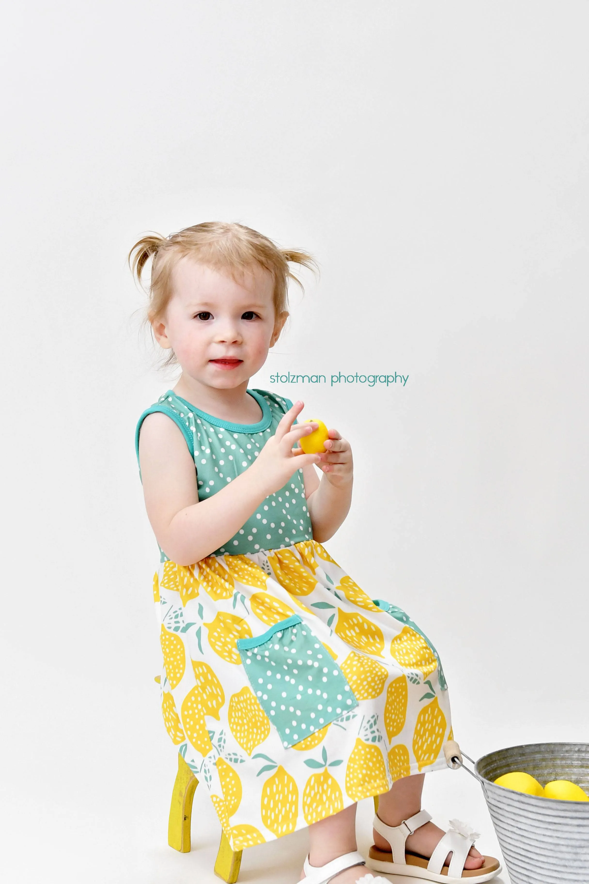 Lemon Front Pocket Milk Silk Tank Dress