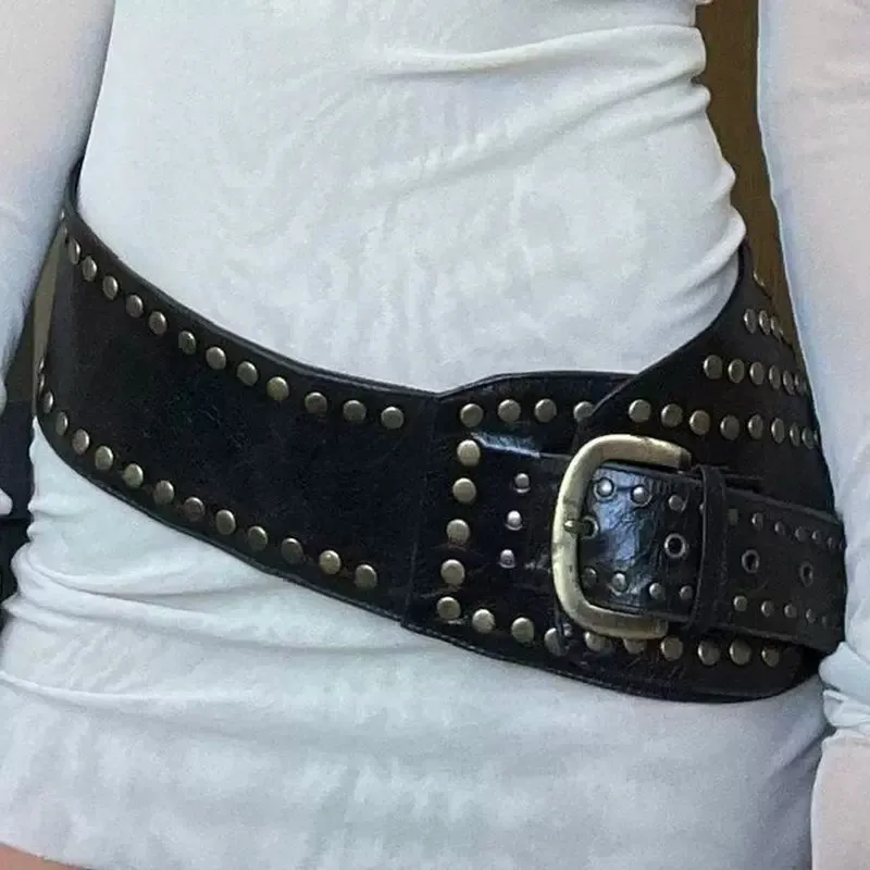 Linden Wide Retro Buckle Belt