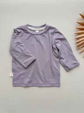 Long Sleeve T-shirt or Bodysuit with Mittens | Baby & Toddler | Luxury Bamboo | Dusty Purple