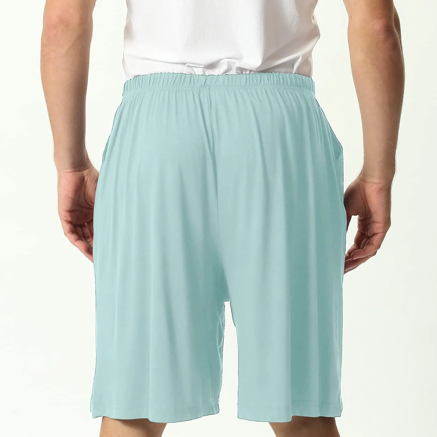 Lu's Chic Men's Lounge Shorts Cotton Summer Soft Lightweight Loose Fit Going Out Shorts with Pockets
