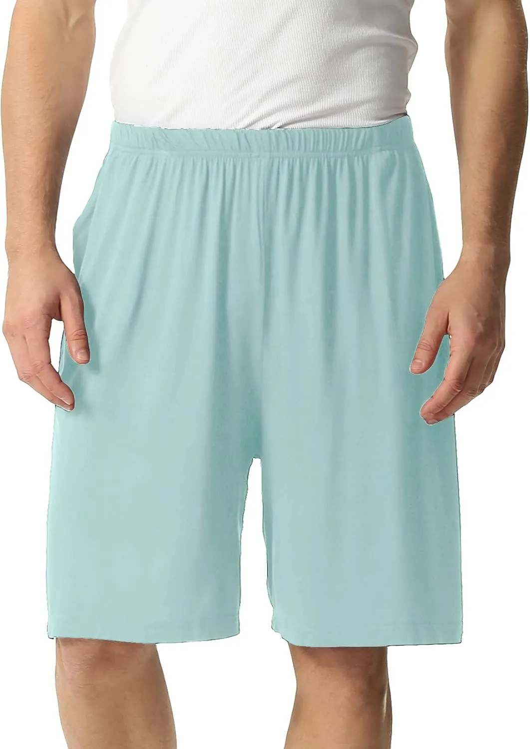 Lu's Chic Men's Lounge Shorts Cotton Summer Soft Lightweight Loose Fit Going Out Shorts with Pockets