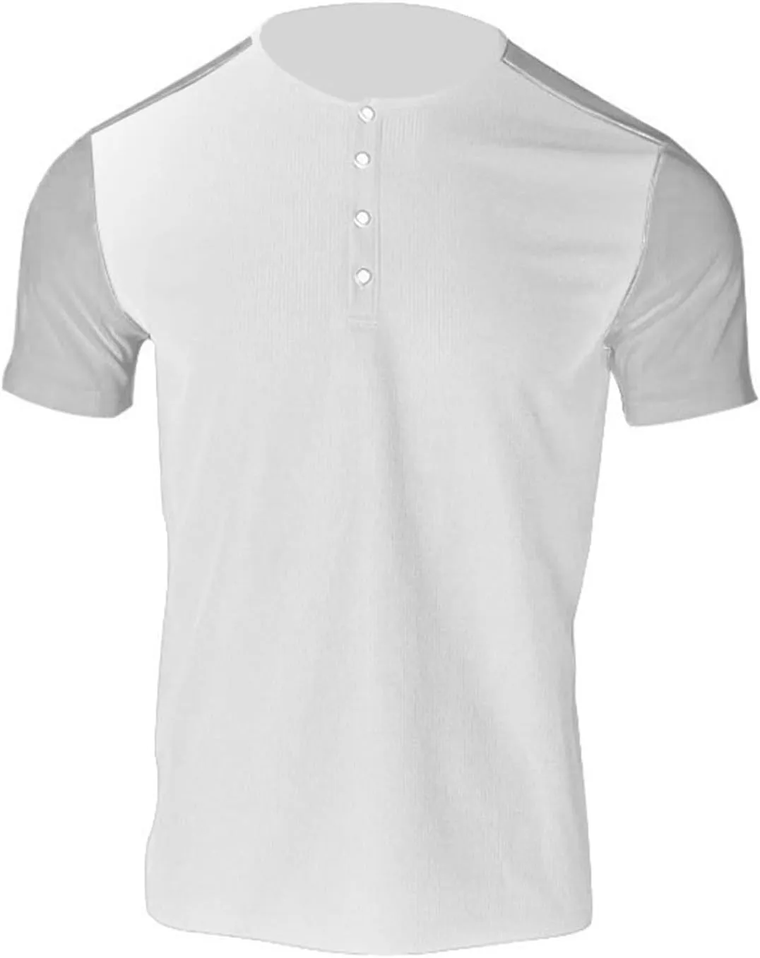 Men's Color Block Waffle Knit Henley Shirt Short Sleeve Button Down Round Neck Vacation Wear Breathable Holiday Stylish Top
