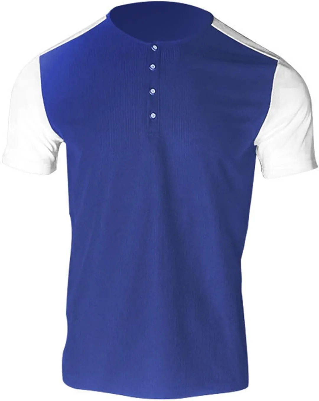 Men's Color Block Waffle Knit Henley Shirt Short Sleeve Button Down Round Neck Vacation Wear Breathable Holiday Stylish Top