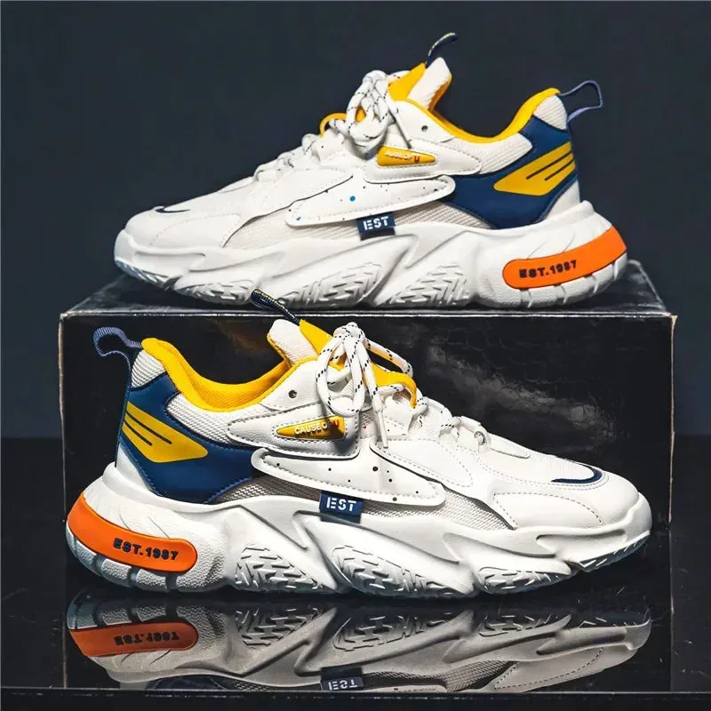 Mens Sneaker Sale Breathable Mesh – Fashionable Thick Bottom Casual Shoes