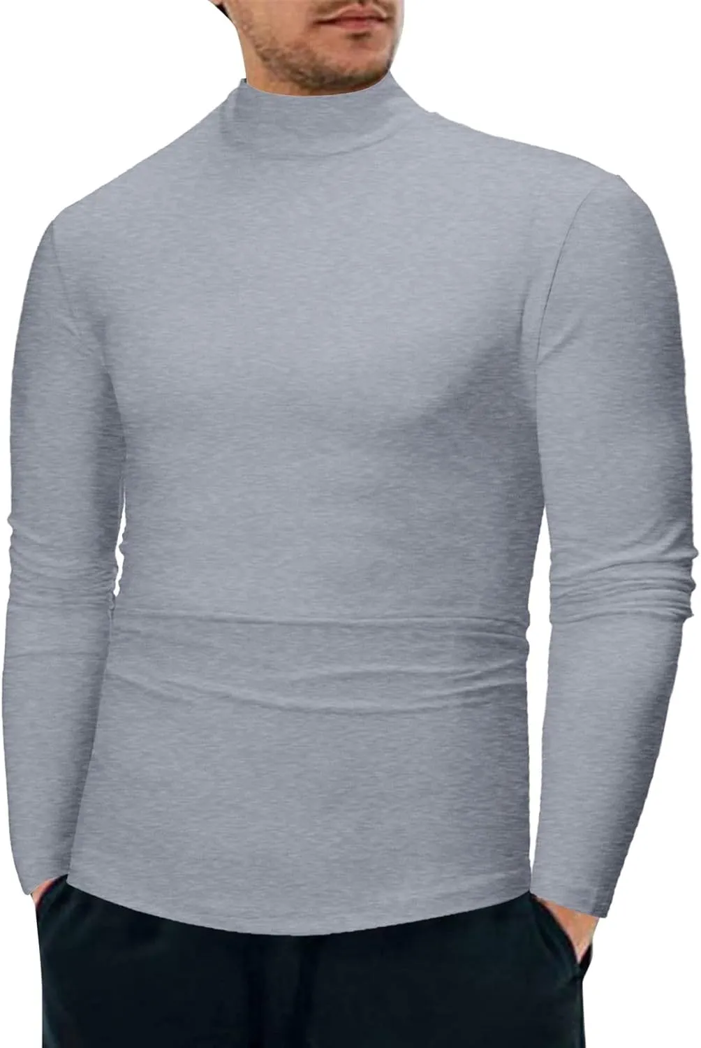 Men's Summer Shirts Long Sleeve High Collar Sexy Comfortable Leisure Style Sport Pants Comfy Fashion Trendy Tee