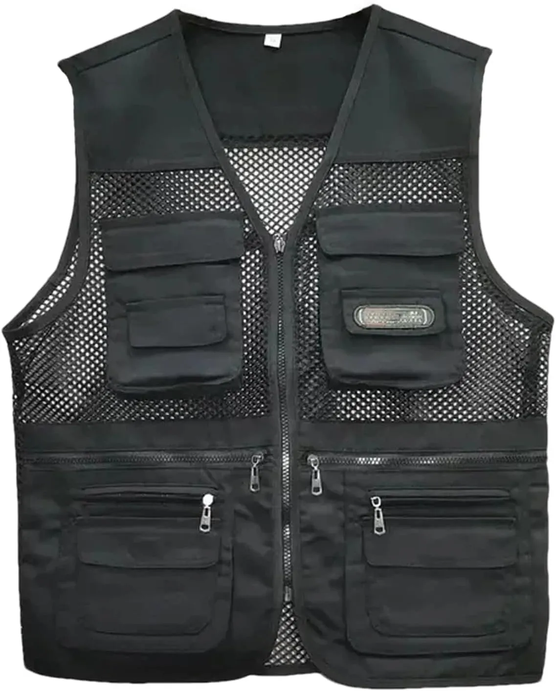 Men's Summer Thin Vest Coat Outdoor Multi-Pocket Breathable Waistcoat Solid Camping Fishing Work Vest