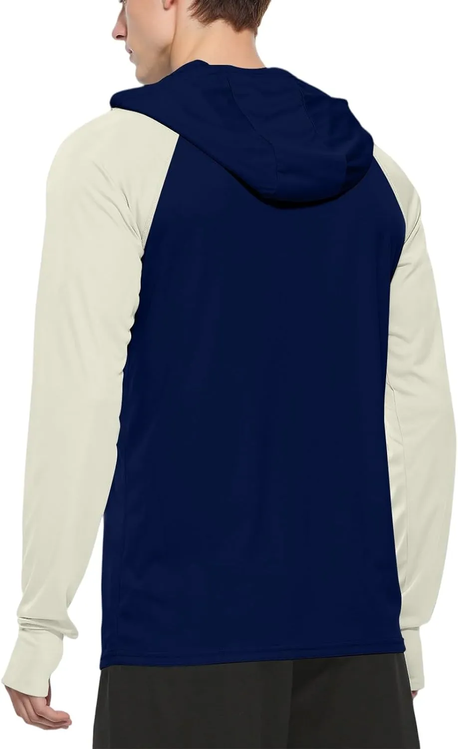 Mens Sun Protection Shirt Ice Silk Raglan Long Sleeve Lightweight Breathable Rash Guard SPF/UV Fishing Shirt