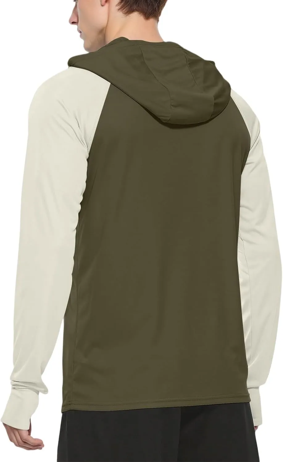 Mens Sun Protection Shirt Ice Silk Raglan Long Sleeve Lightweight Breathable Rash Guard SPF/UV Fishing Shirt
