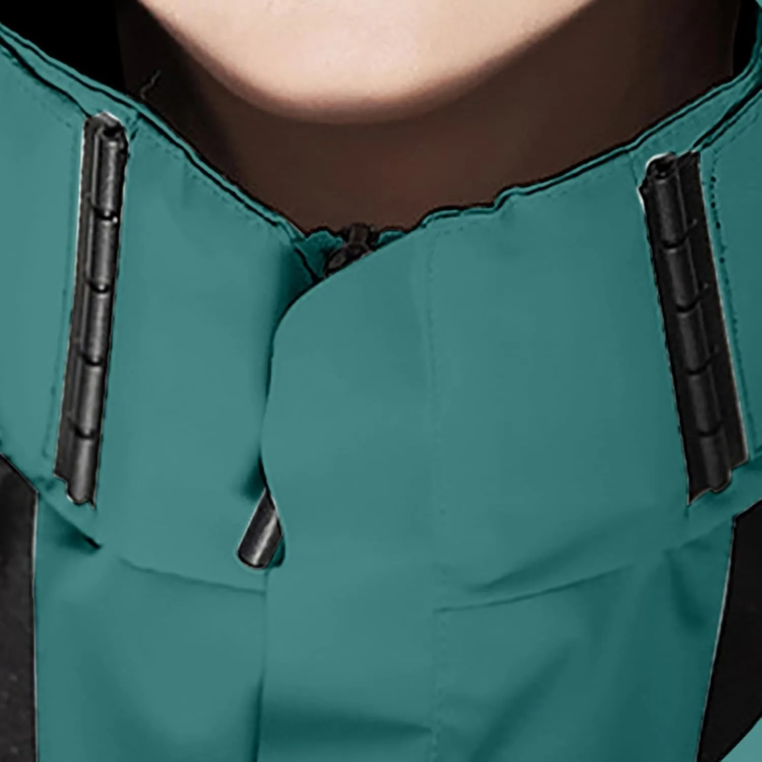 Mens Waterproof Rain Jacket Lightweight Breathable Solid Contrast Patchwork Windbreak Hooded Coat Outdoor Jacket