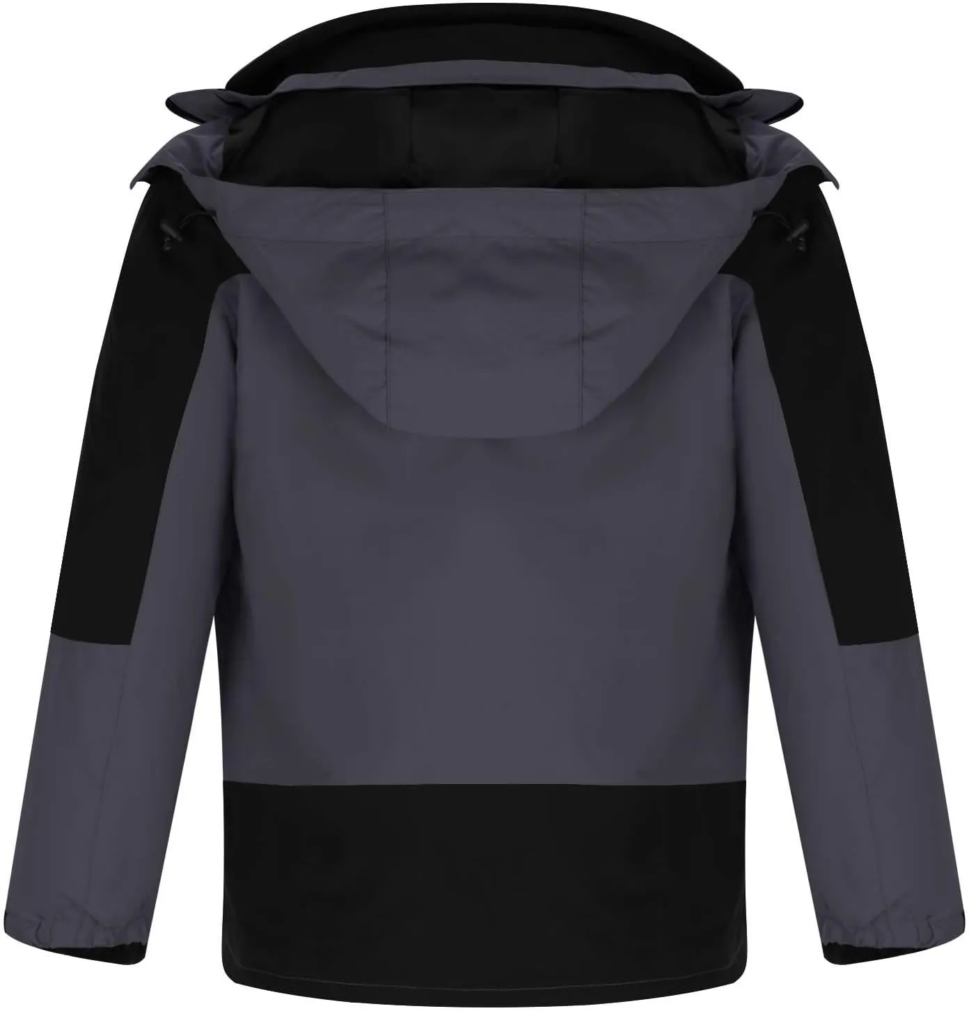 Muscularfit Men's Lightweight Waterproof Hooded Rain Jacket Breathable Raincoat Shell Jacket Outdoor Fashion Mountain Hiking