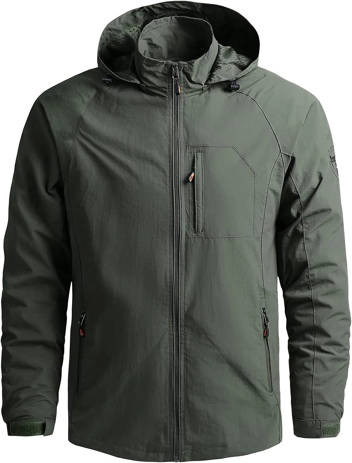 Rain Hiking Jackets for Men Waterproof Warm Snow Ski Jackets Windproof Breathable Shell Coats for Travel Fishing