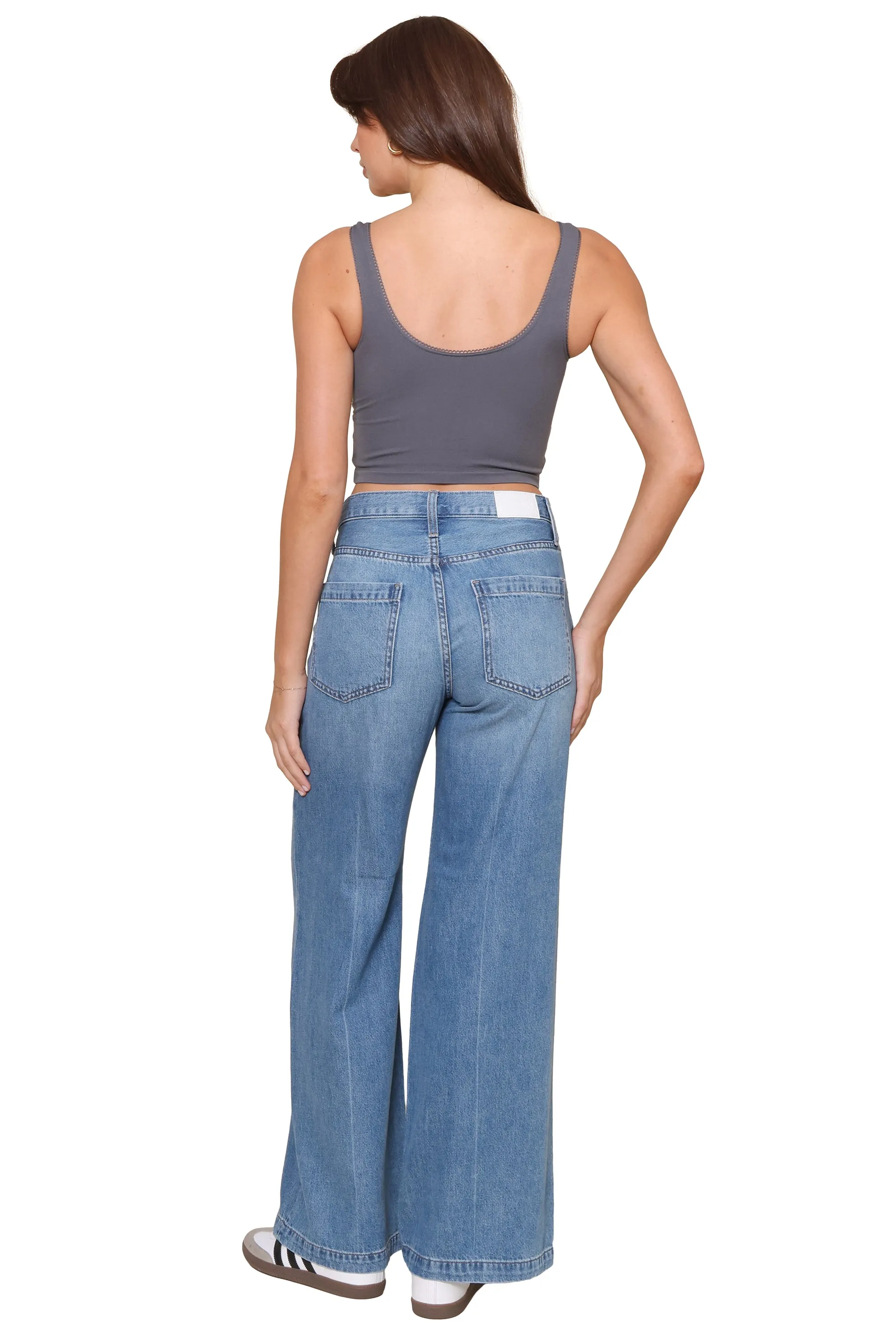 Rib Cinched Crop Top with Bow