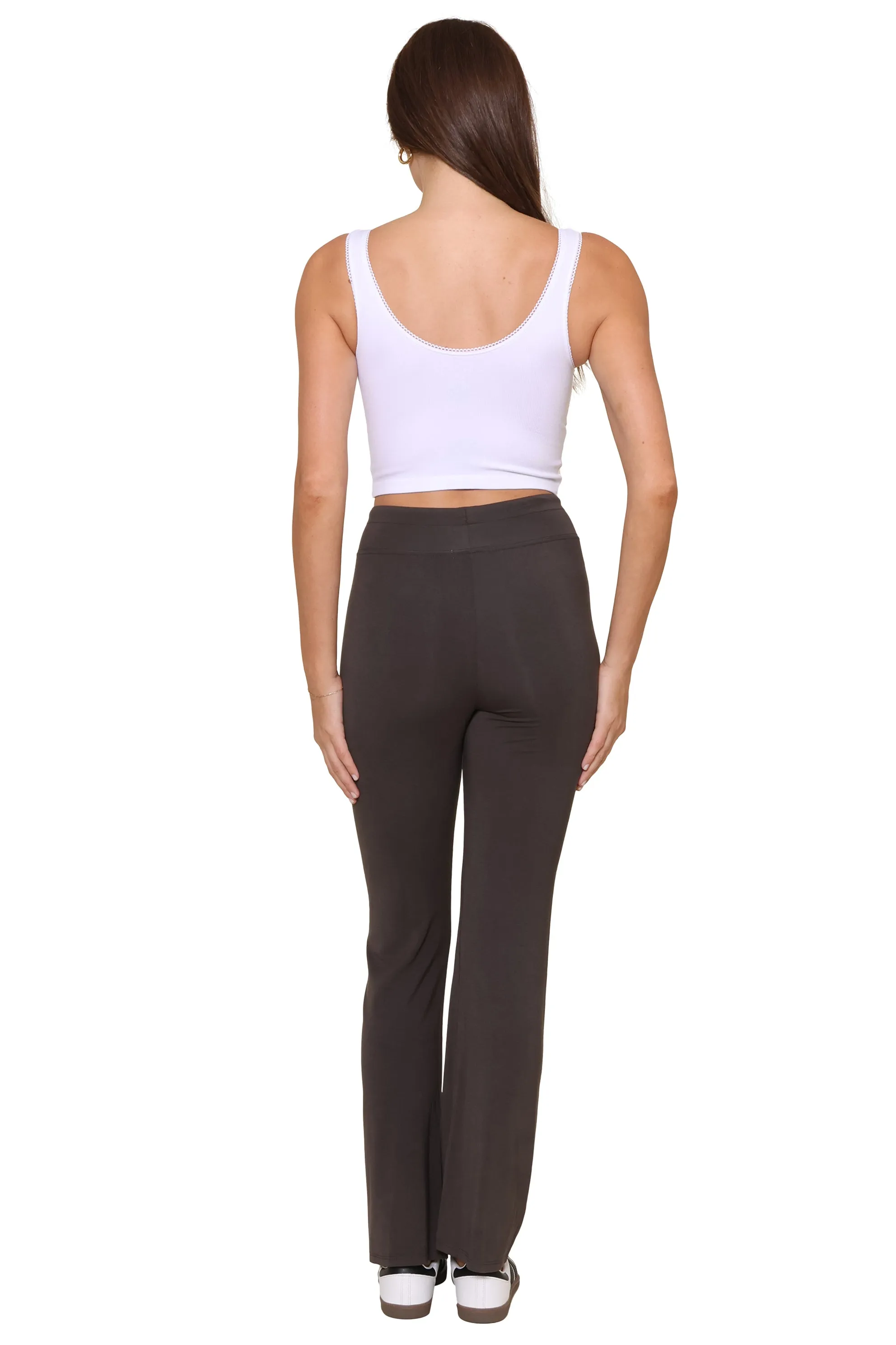 Rib Cinched Crop Top with Bow