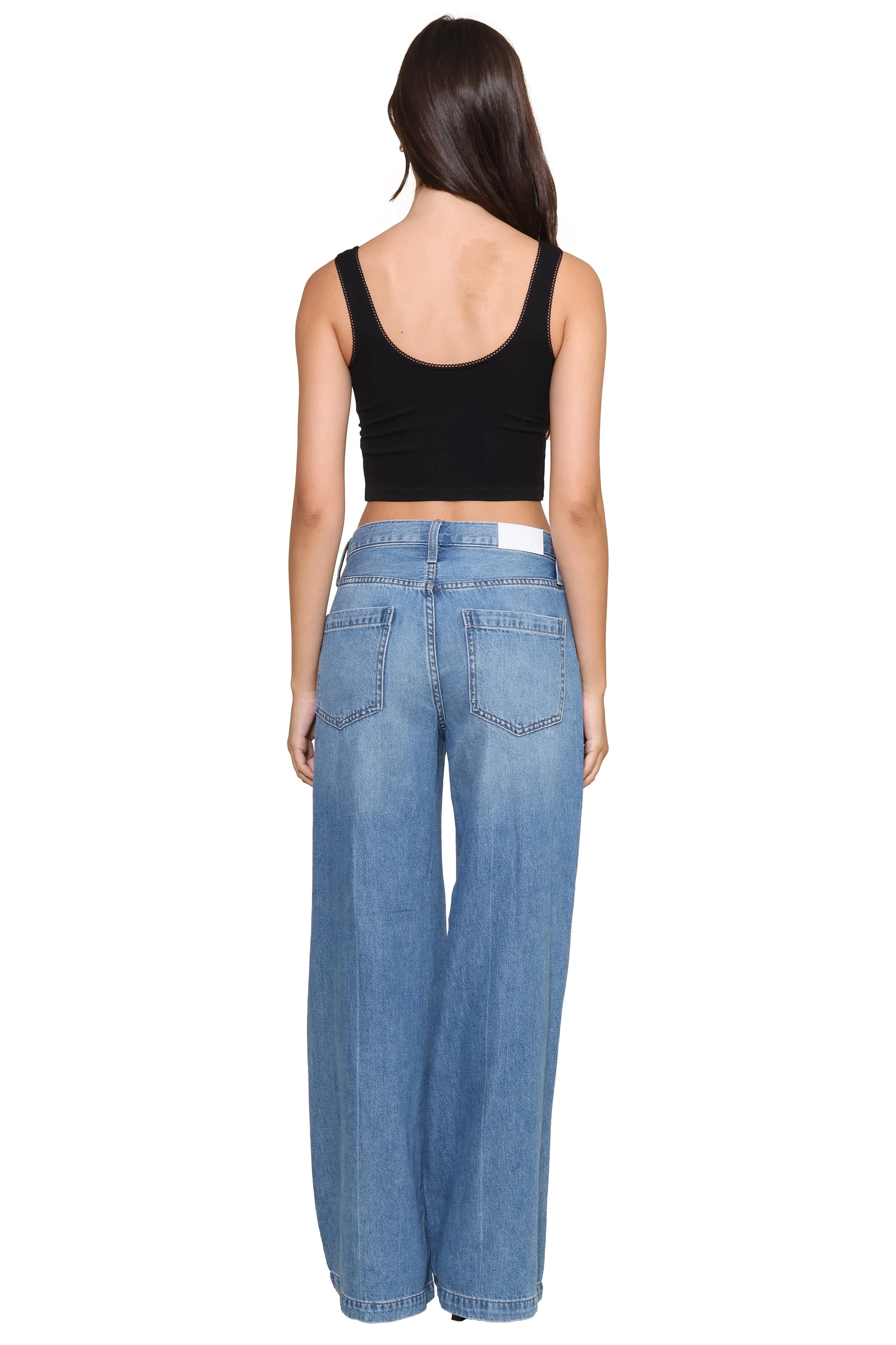 Rib Cinched Crop Top with Bow