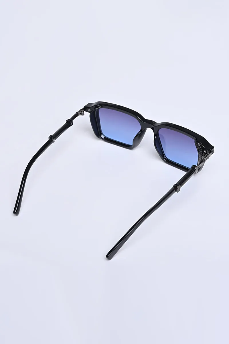 Stylish Square Matte Black Sunglasses