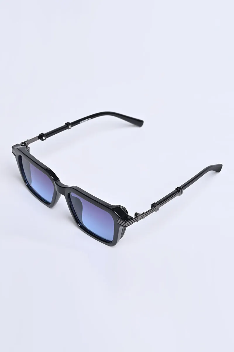 Stylish Square Matte Black Sunglasses