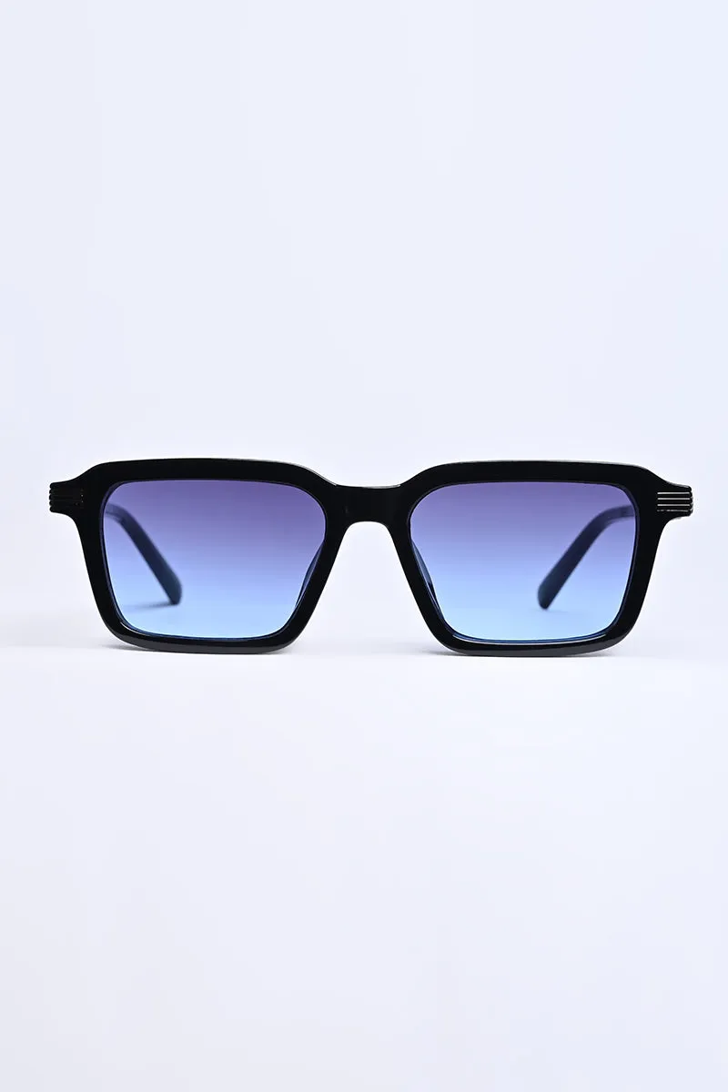 Stylish Square Matte Black Sunglasses