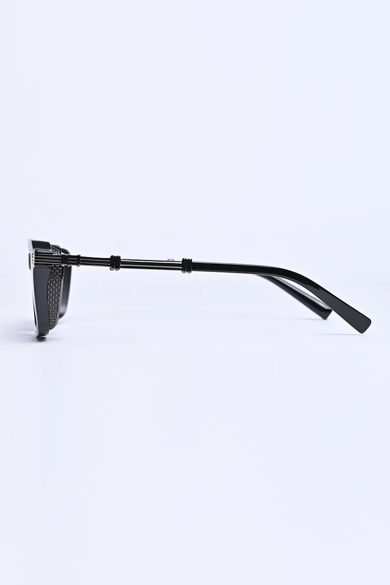 Stylish Square Matte Black Sunglasses
