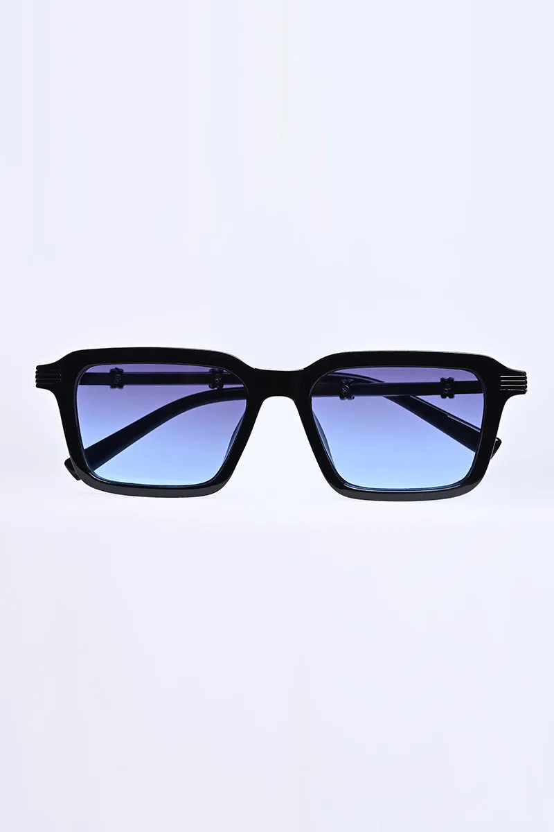 Stylish Square Matte Black Sunglasses