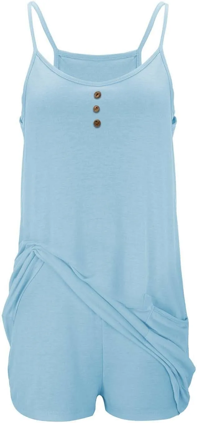 Tennis Dress for Women Built-in Shorts Casual Sleeveless Spaghetti Strap Sundress Workout Athletic Dress with Pocket