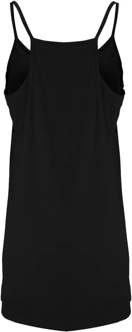Tennis Dress for Women Built-in Shorts Casual Sleeveless Spaghetti Strap Sundress Workout Athletic Dress with Pocket
