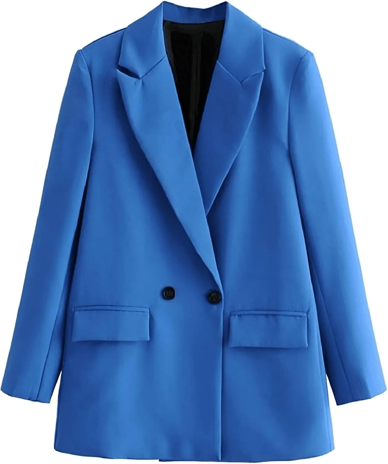 TIANMEI Womens Chic Office Double Breasted Blazer Casual Peaked Lapel Jacket for Women Boyfriend Oversized Business Clothes