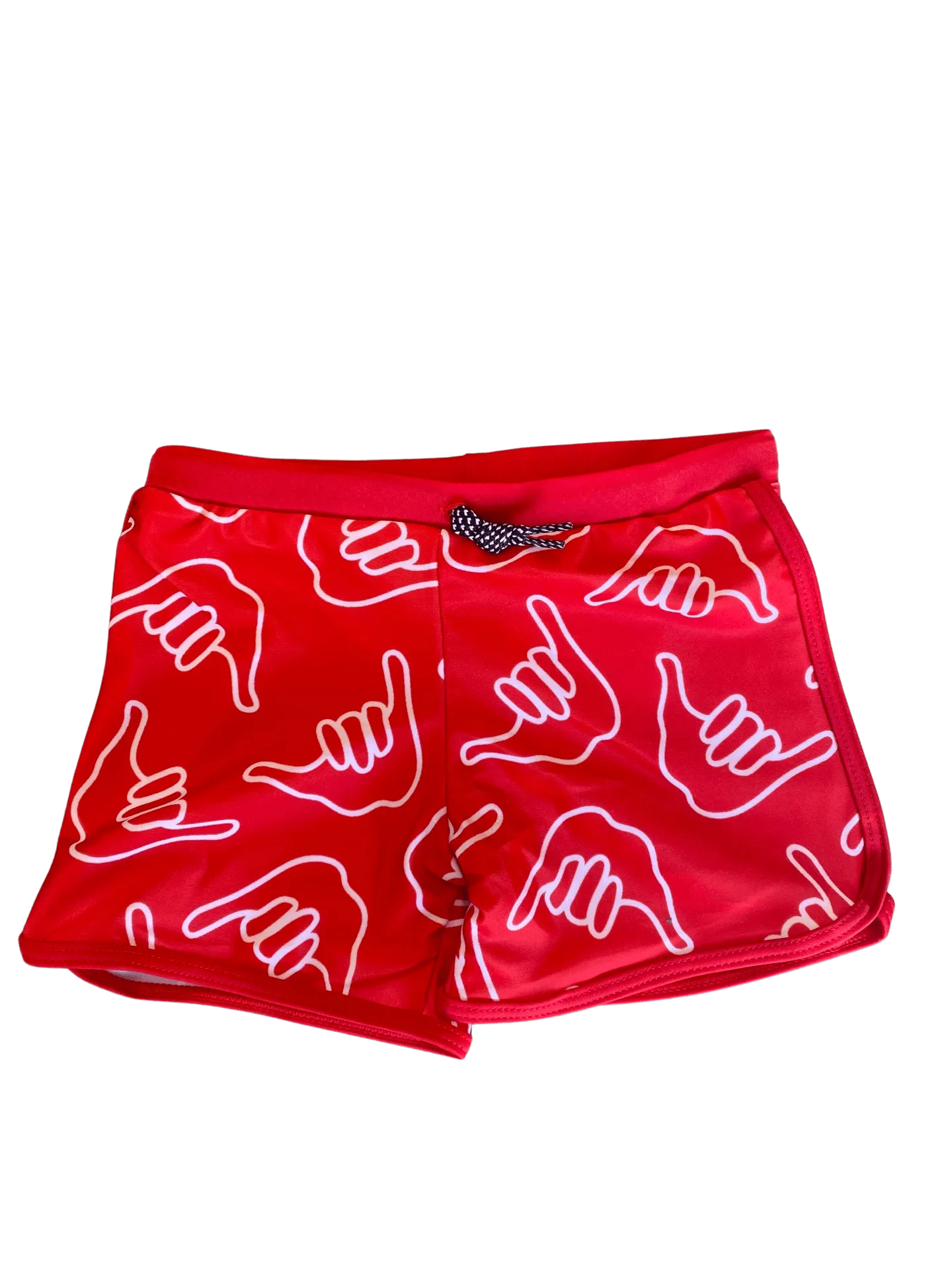 Toddler Soft Shorts for Swim in Red Shaka