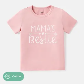 Toddler/Kid Letter Print Short-sleeve Cotton Tee
