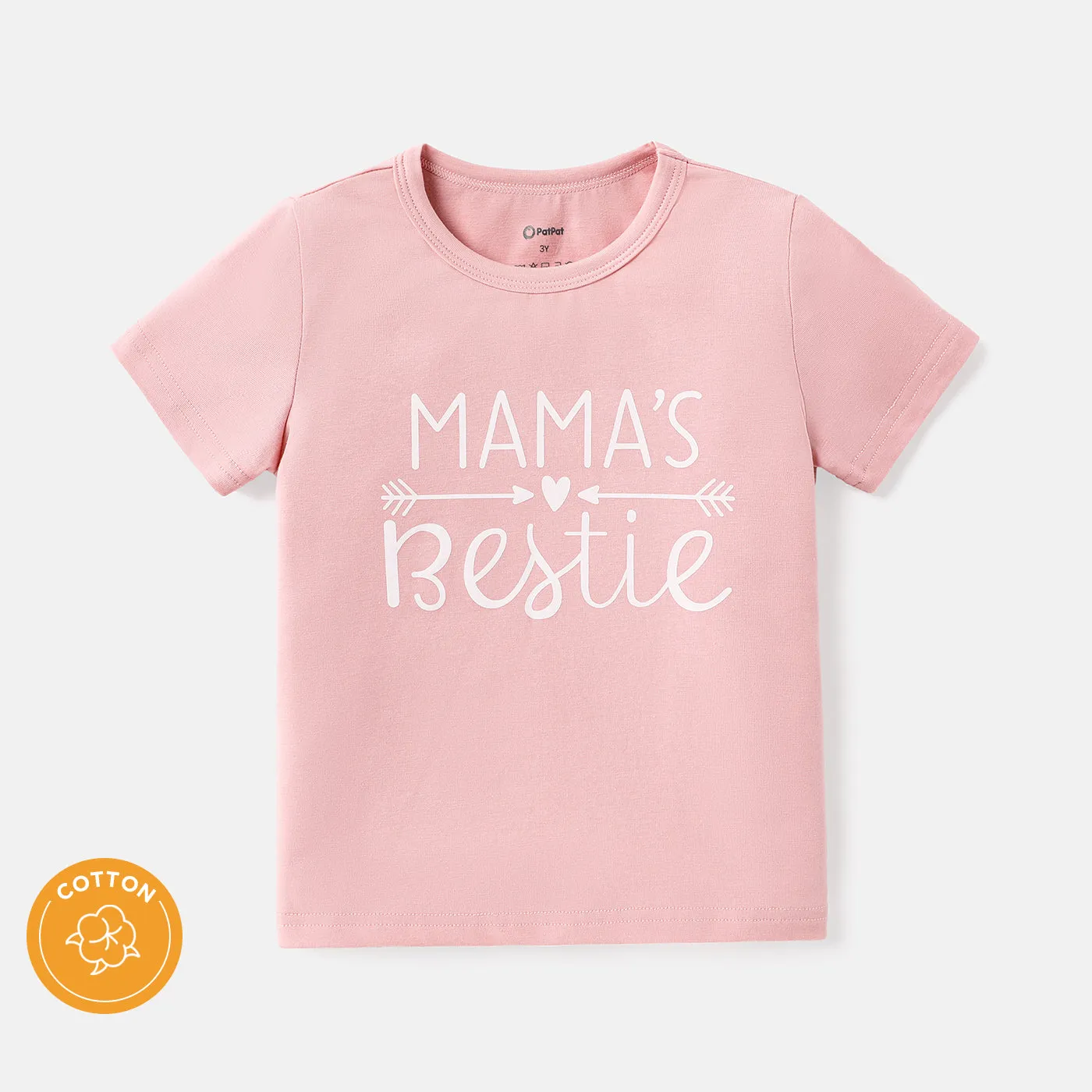 Toddler/Kid Letter Print Short-sleeve Cotton Tee