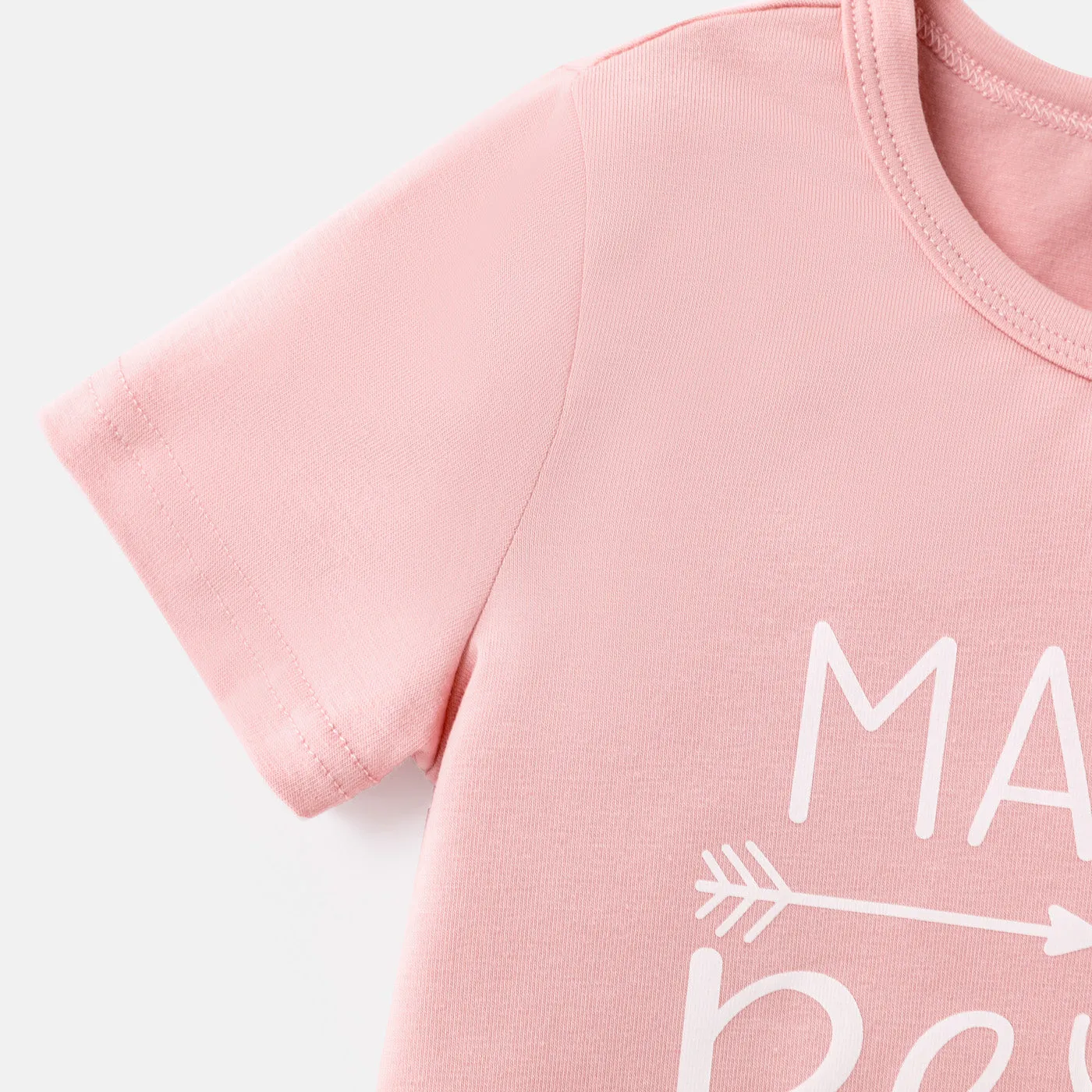 Toddler/Kid Letter Print Short-sleeve Cotton Tee