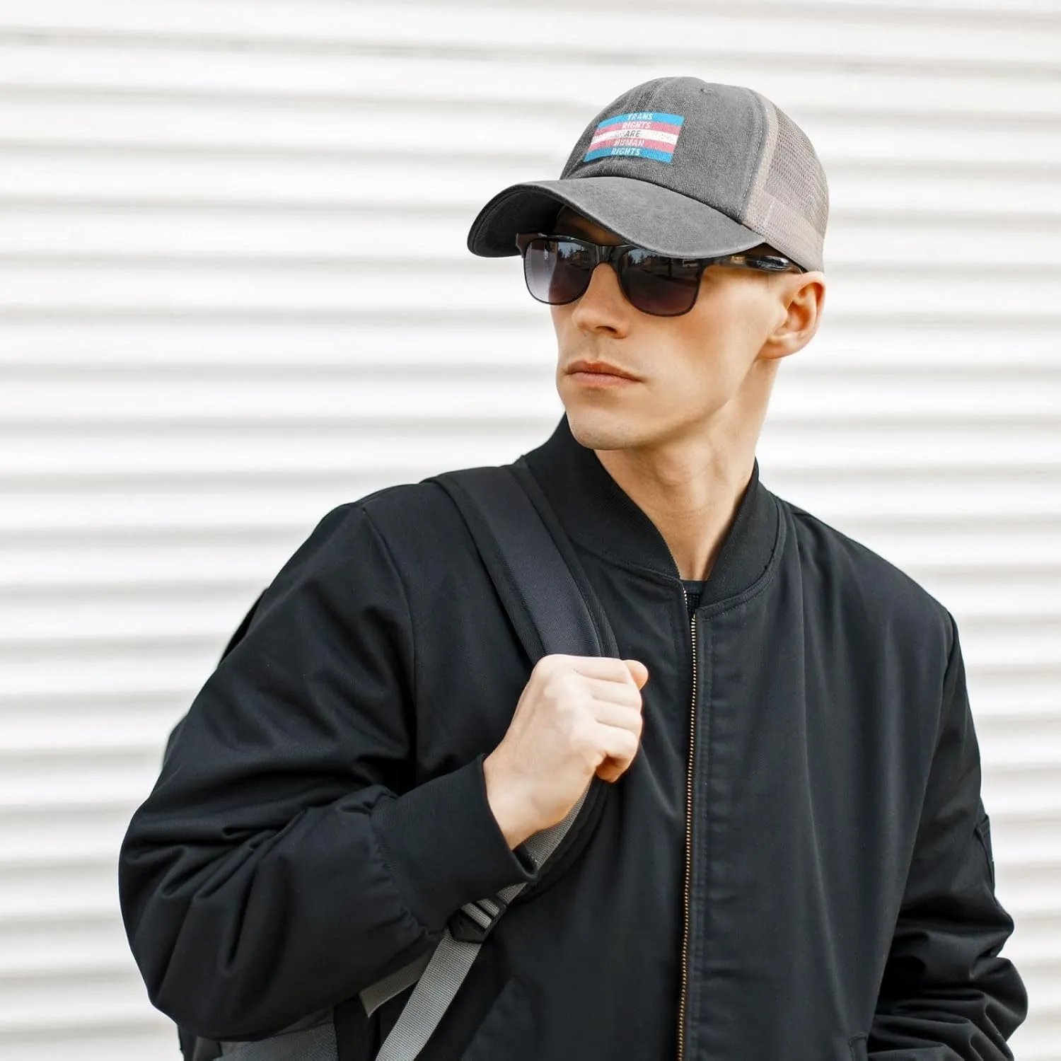 Trans Rights are Human Rights Sun Hat Snapback Mesh Baseball Cap Retro Wased Trucker Dad Hat Breathable