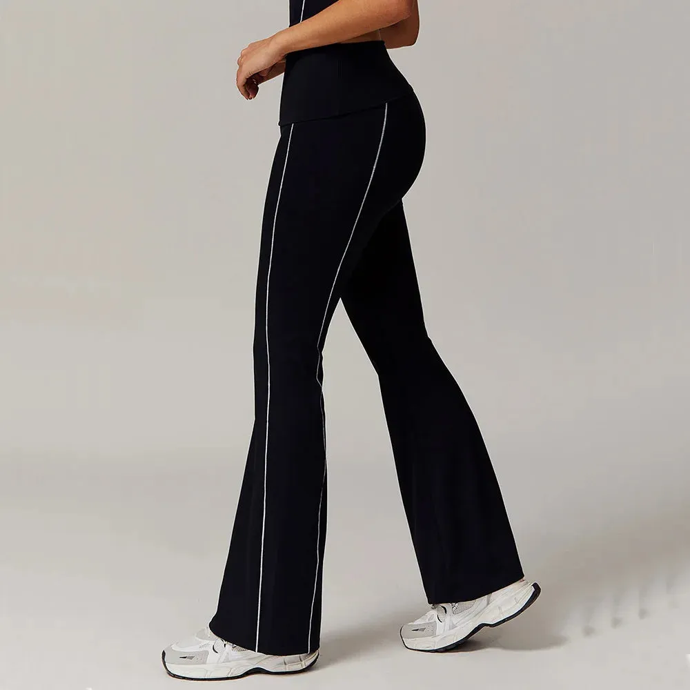 Trend4us Flare Fit Contrast Athletic Leggings